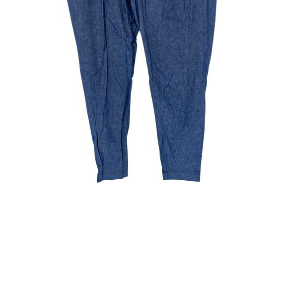 Old Navy Blue Chambray Office Work Business Mid-Rise Pixie Dress Pants Size 10 - Picture 4 of 10